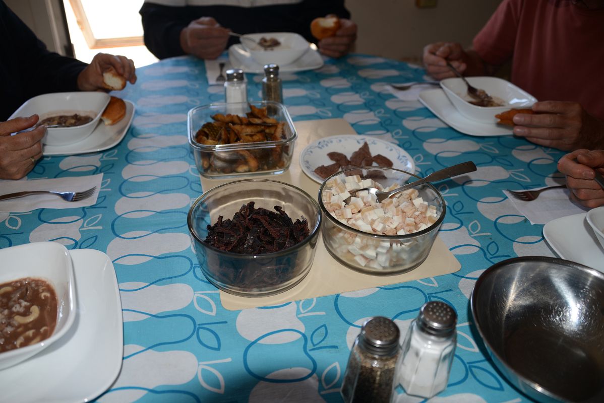 09E Local Guide Eileen Jacobson Fed Us Dried Fish, Beluga Jerky, Muskox Meat, Muktuk In Her Kitchen On Arctic Ocean Tuk Tour In Tuktoyaktuk Northwest Territories